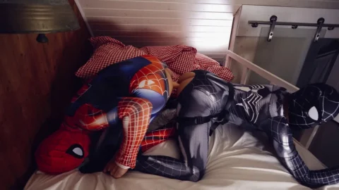 Spider Girl Anal Pegging 3 Cumshots